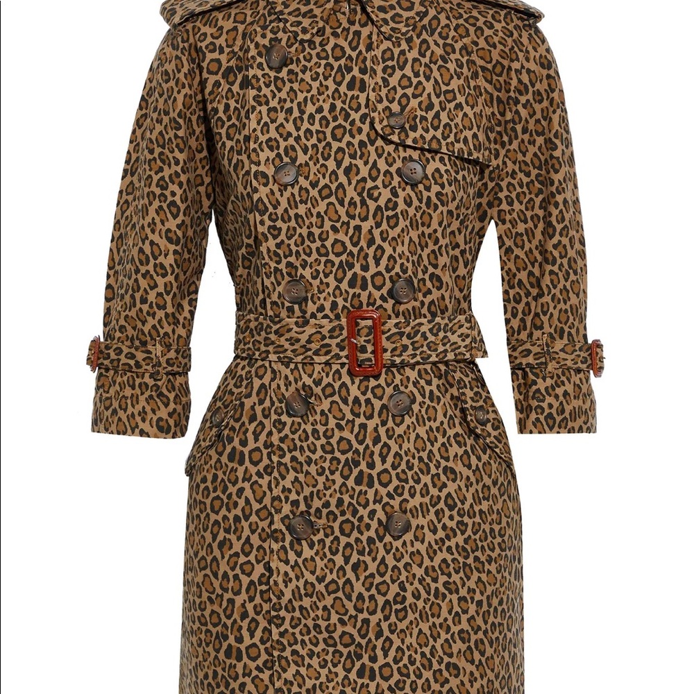 R13 Leopard Print Trench coat